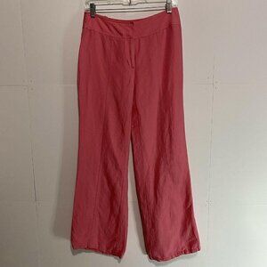 Metrostyle Pink Size 4 (30x29) Linen Blend Loose Fit Pants